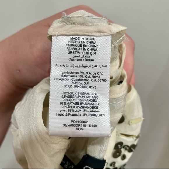 Vintage Bebe Y2K Beaded Sequin Silk Tank Top Size Small - Picture 6 of 8